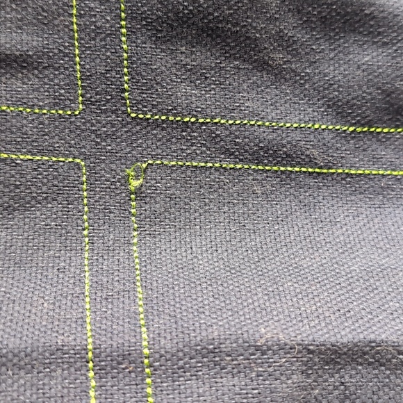 Lilly Pulitzer Navy Cap Sleeve Jewel Button Green Windowpane Stitched Dress - Picture 6 of 8